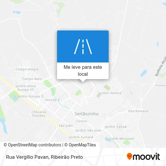 Rua Vergílio Pavan mapa