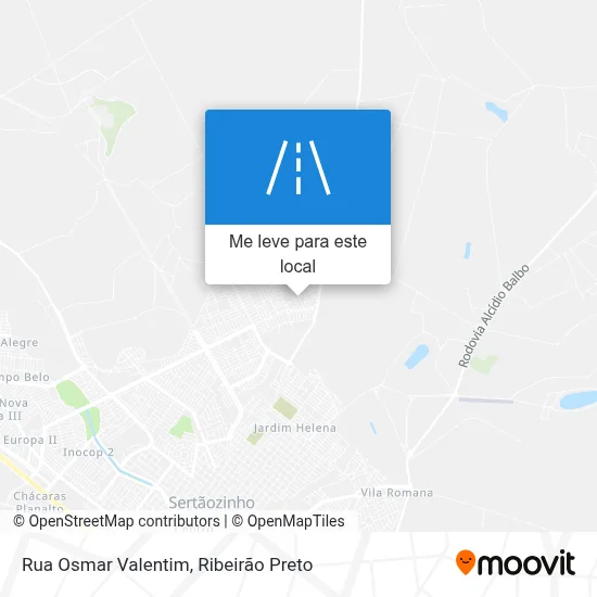 Rua Osmar Valentim mapa