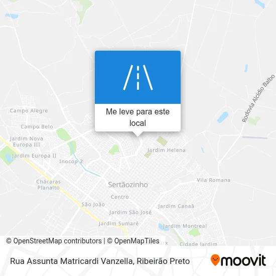 Rua Assunta Matricardi Vanzella mapa