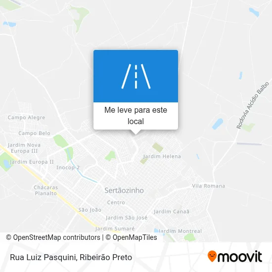 Rua Luiz Pasquini mapa