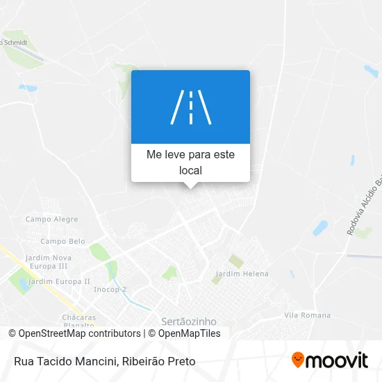 Rua Tacido Mancini mapa