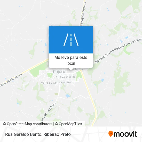 Rua Geraldo Bento mapa