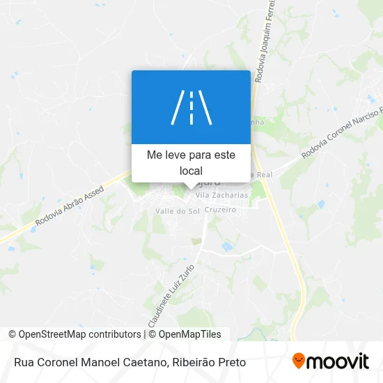 Rua Coronel Manoel Caetano mapa