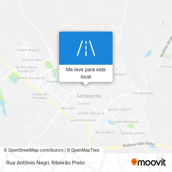 Rua Antônio Negri mapa