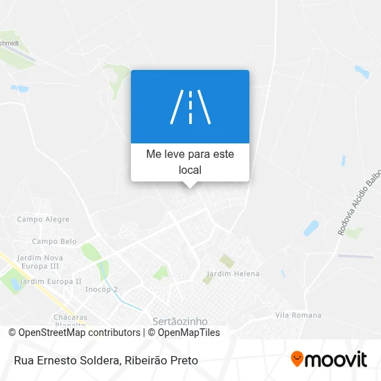Rua Ernesto Soldera mapa