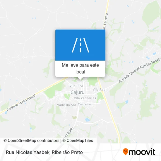 Rua Nicolas Yasbek mapa