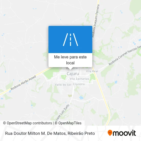 Rua Doutor Milton M. De Matos mapa