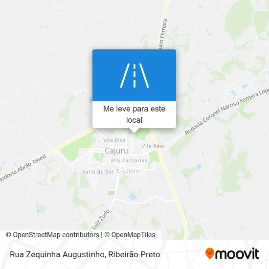 Rua Zequinha Augustinho mapa