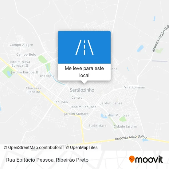 Rua Epitácio Pessoa mapa