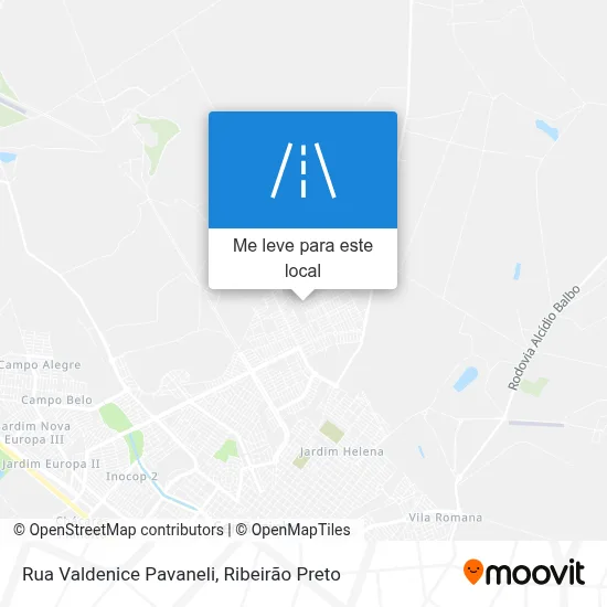 Rua Valdenice Pavaneli mapa