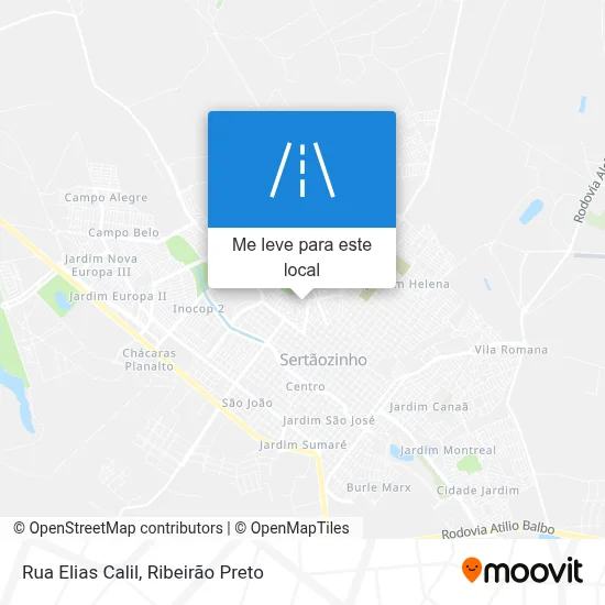Rua Elias Calil mapa