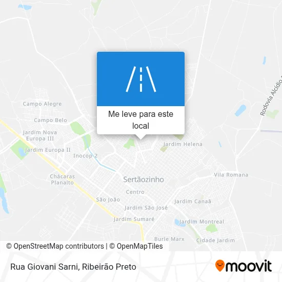 Rua Giovani Sarni mapa