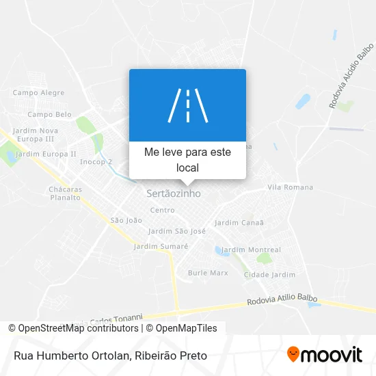 Rua Humberto Ortolan mapa