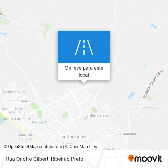 Rua Onofre Gilbert mapa