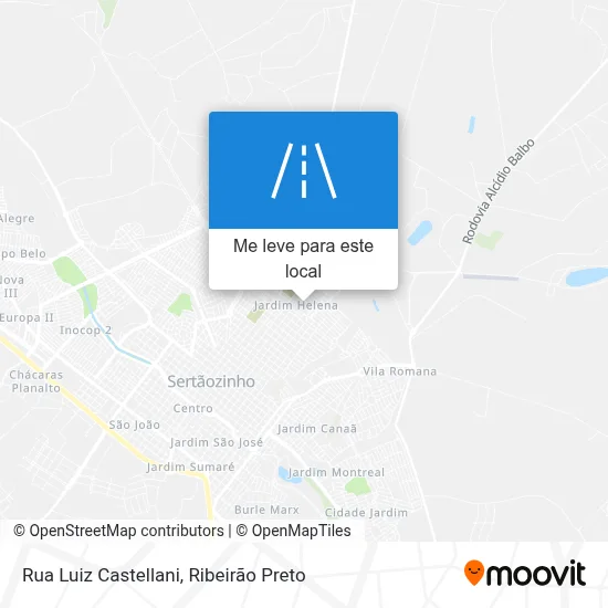 Rua Luiz Castellani mapa