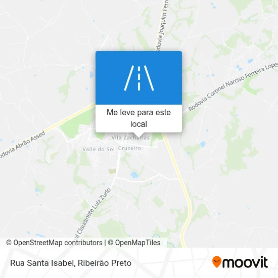 Rua Santa Isabel mapa