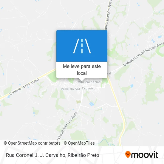 Rua Coronel J. J. Carvalho mapa