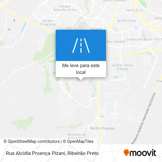 Rua Alcidia Proença Pizani mapa