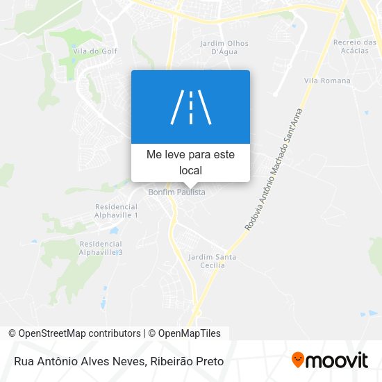 Rua Antônio Alves Neves mapa