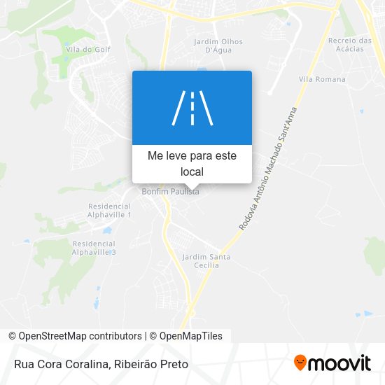 Rua Cora Coralina mapa