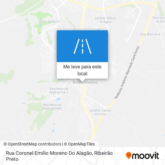 Rua Coronel Emílio Moreno Do Alagão mapa