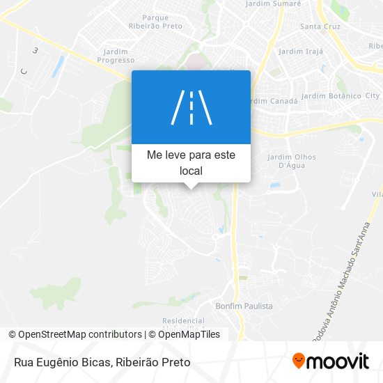 Rua Eugênio Bicas mapa