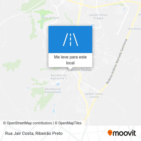 Rua Jair Costa mapa