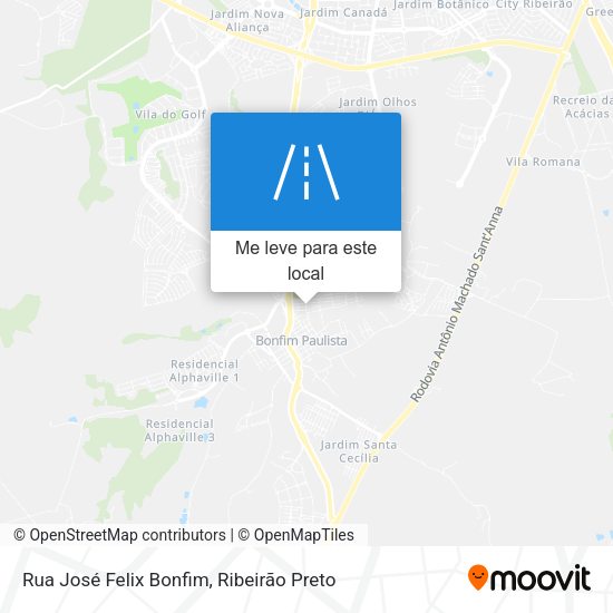 Rua José Felix Bonfim mapa