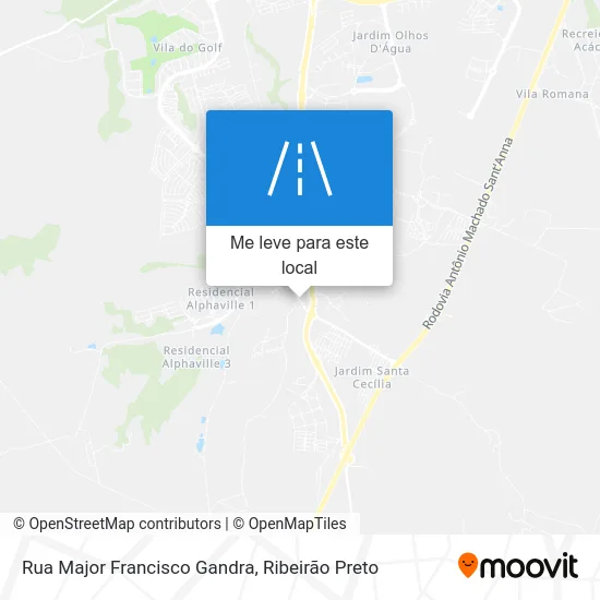 Rua Major Francisco Gandra mapa