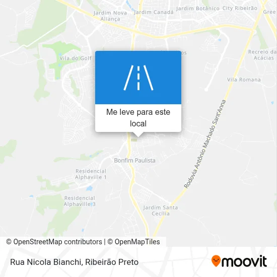 Rua Nicola Bianchi mapa