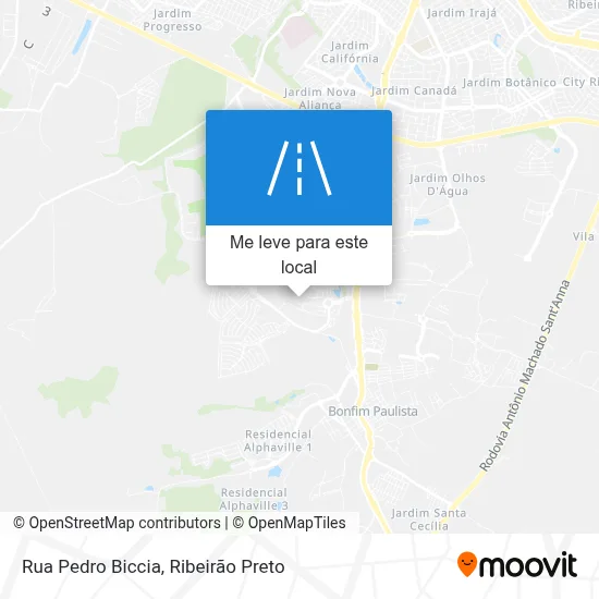 Rua Pedro Biccia mapa