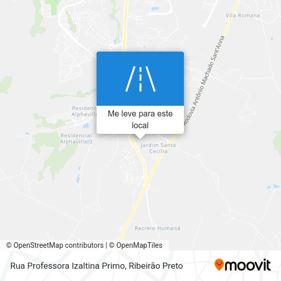 Rua Professora Izaltina Primo mapa