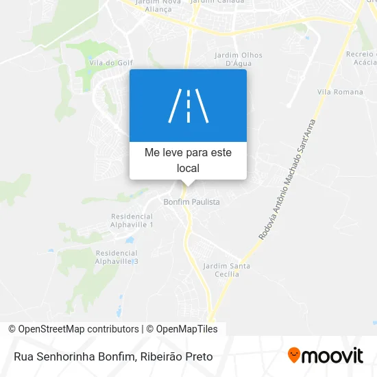 Rua Senhorinha Bonfim mapa