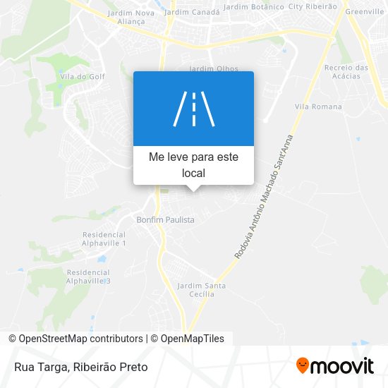 Rua Targa mapa