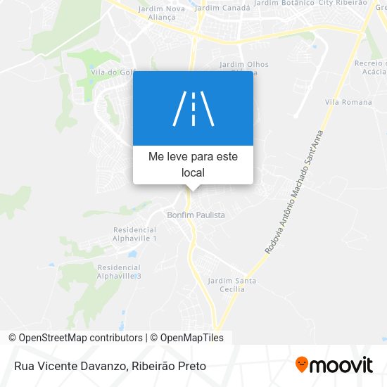 Rua Vicente Davanzo mapa