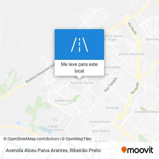 Avenida Alceu Paiva Arantes mapa