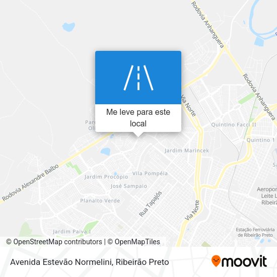 Avenida Estevão Normelini mapa