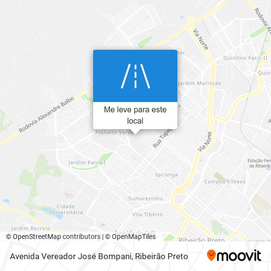 Avenida Vereador José Bompani mapa