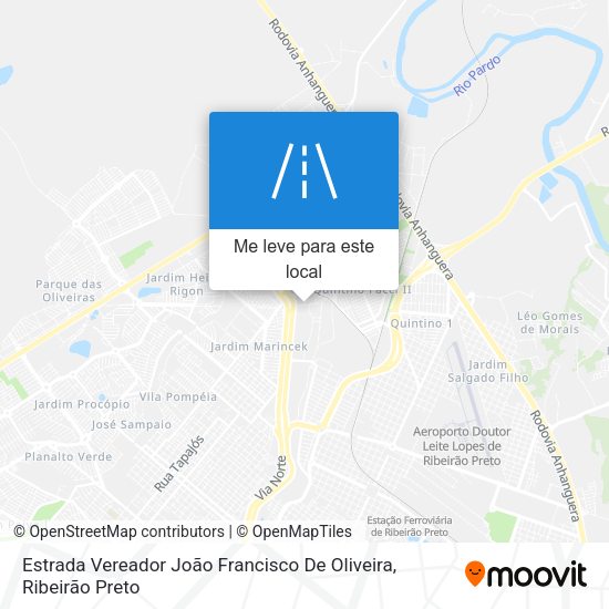 Estrada Vereador João Francisco De Oliveira mapa