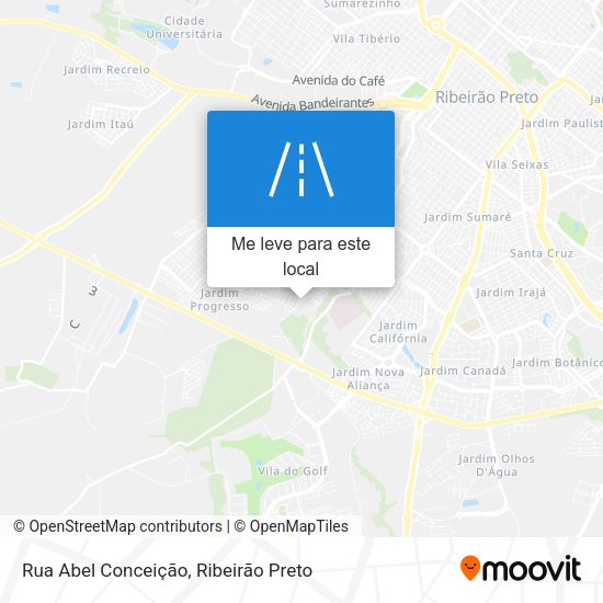 Rua Abel Conceição mapa