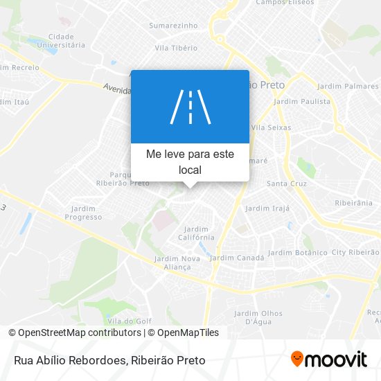 Rua Abílio Rebordoes mapa