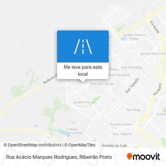 Rua Acácio Marques Rodrigues mapa