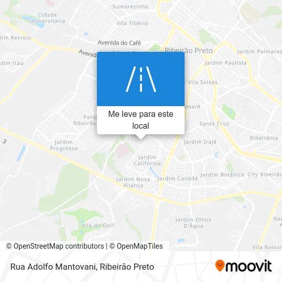 Rua Adolfo Mantovani mapa