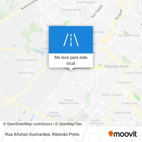 Rua Afonso Guimarães mapa