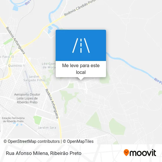 Rua Afonso Milena mapa