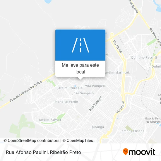 Rua Afonso Paulini mapa