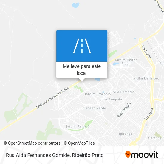Rua Aida Fernandes Gomide mapa