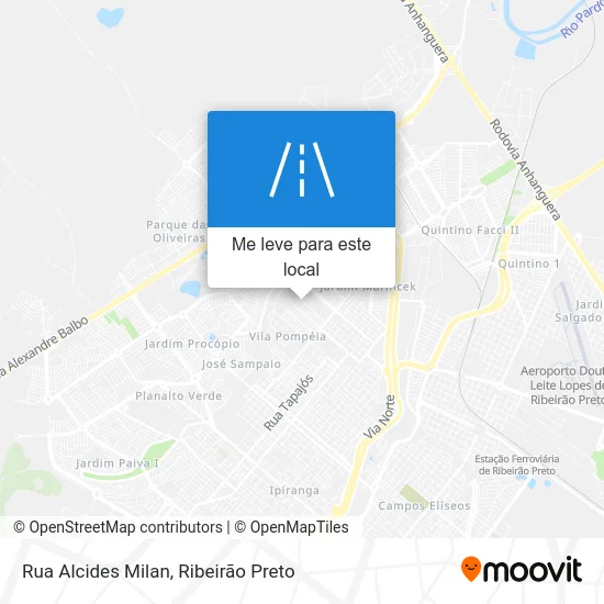 Rua Alcides Milan mapa