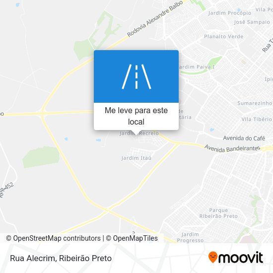 Rua Alecrim mapa