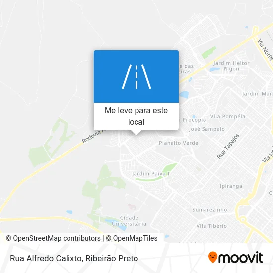 Rua Alfredo Calixto mapa